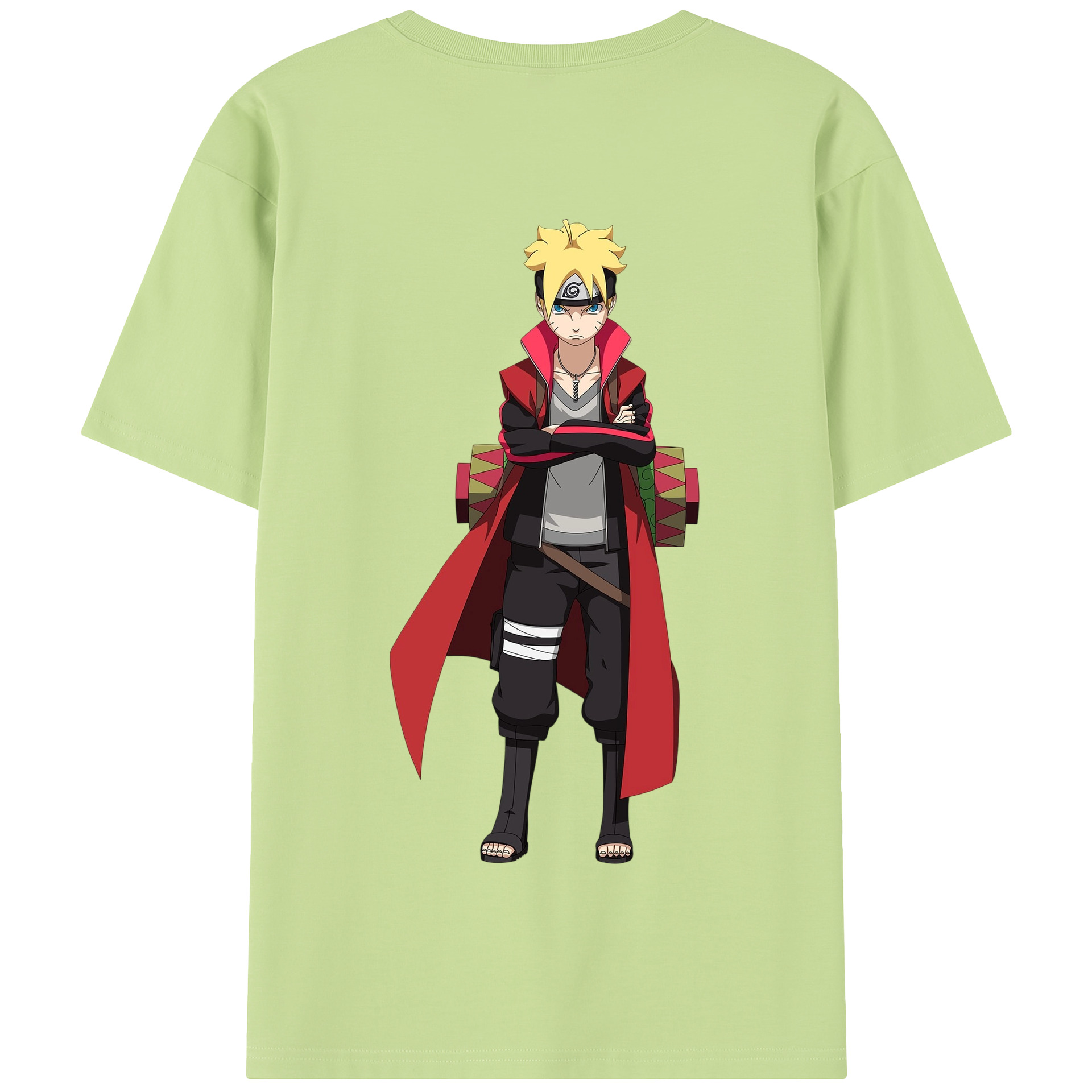（画像用） NARUTO -ナルト- うずまき ボルト Uzumaki Boruto 綿100％半袖Tシャツ（背面プリント）